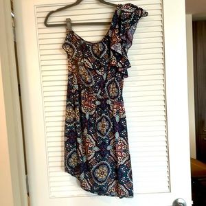 One shoulder ruffle dress, Xhilaration